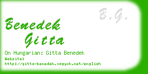 benedek gitta business card